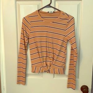 NEW LOOK long sleeve twist front top